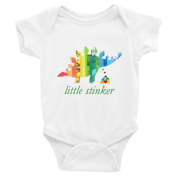 CB002 Dino Little Stinker Baby Onesie