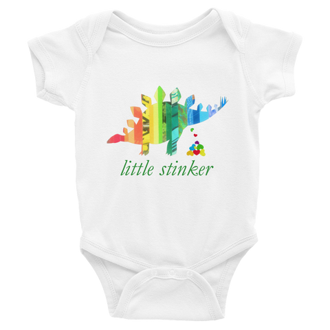 CB002 Dino Little Stinker Baby Onesie
