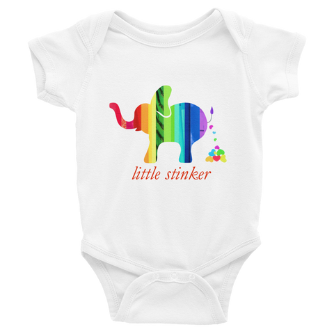 CB003 Little Stinker Elephant Baby Onesie