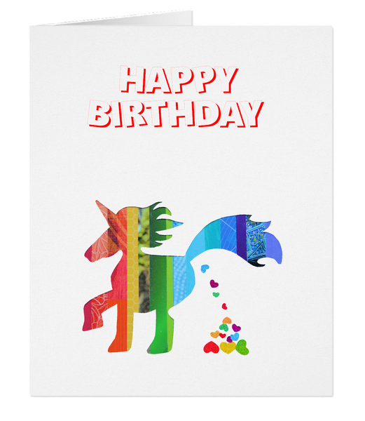 GC001 Unicorn Birthday Card