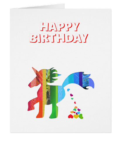 GC001 Unicorn Birthday Card