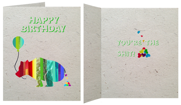 GC013 Poop Paper!! Bear Birthday Card