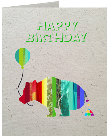 GC013 Poop Paper!! Bear Birthday Card