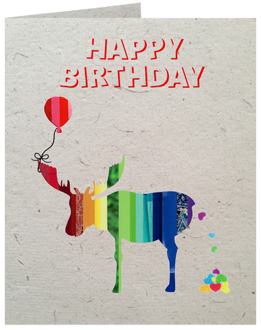 GC014 Poop Paper!! Moose Birthday Card