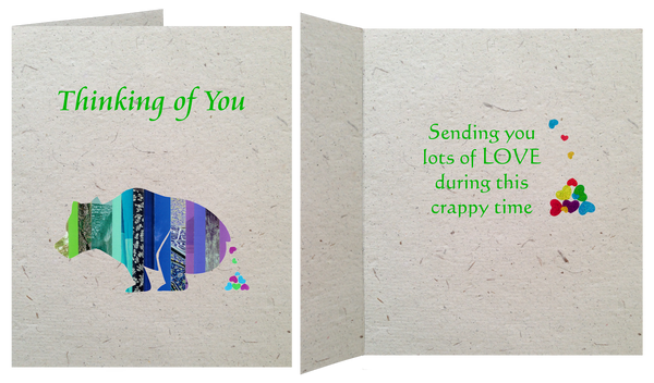 GC017 Poop Paper!! Bear Thinking Of You Card