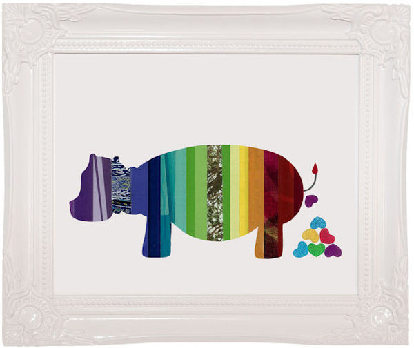 PH018 Hippopotamus Print