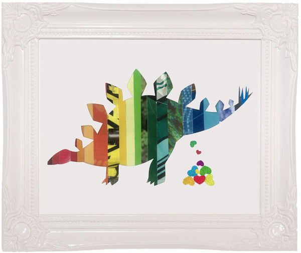 PH003 Stegosaurus Dinosaur Print