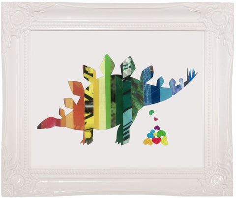 PH003 Stegosaurus Dinosaur Print